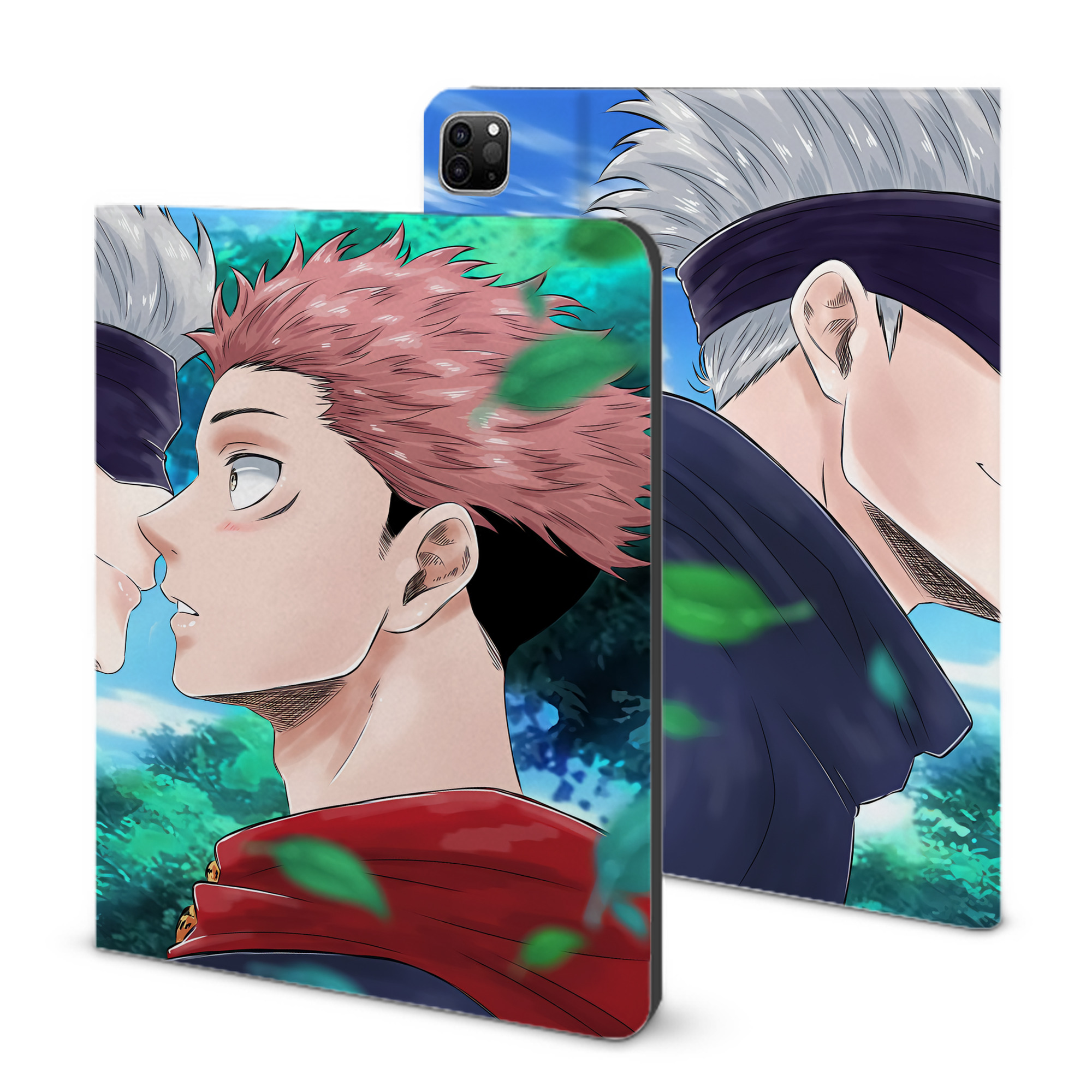 （画像用） 呪術廻戦 Jujutsu Kaisen IPad ケース ブック型 PUレザー TPU 耐衝撃 軽量 薄型 ペン収納なし 全面保護 IPad 各モデル対応
